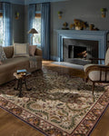 Loloi Rifle Paper Co. Canopy Collection CNP-03 Aubergine 3'-9" x 3'-9" Round Accent Rug