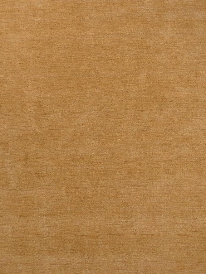 Hand Knotted Loom Wool ECO-Friendly Area Rugs - 3'x5', Rectangle, Gold Color, Solid Plain Design, High Pile Thick Handmade Anti Skid Area Rugs for Living Room, Bed Room (L00111)