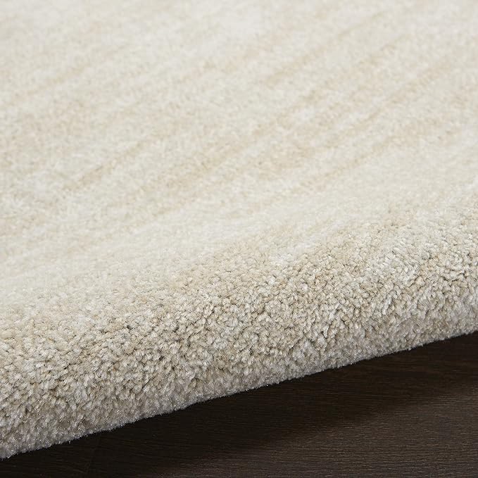 Nourison Home Nourison Essentials Ivory Beige 6' x Round Area Rug - Easy Clean, Non Shedding, Bed Room, Living Room, Dining Room, Kitchen (6' x Round)