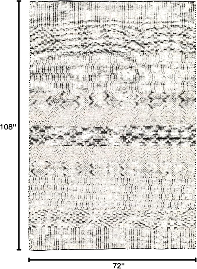 Mark&Day Area Rugs, 6x9 Greensburg Global Cream Area Rug, Cream Grey Carpet for Living Room, Bedroom or Kitchen (6' x 9')