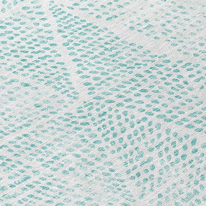 Addison Rugs Chantille ACN591 Aqua 8' x 10' Indoor Outdoor Area Rug, Easy Clean, Machine Washable, Non Shedding, Bedroom, Living Room, Dining Room, Kitchen, Patio Rug