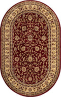 Unique Loom Voyage Collection Area Rug - St. Louis (5' 3" x 8' Oval Red/Gold)