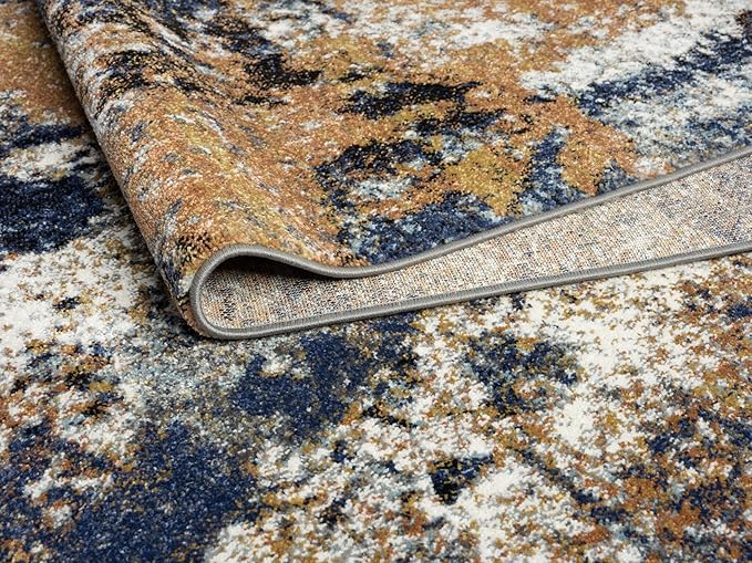 Keen Home Design Area Rugs - 4x6 Non-Shedding, Abstract Rugs for Kitchen, Living Room, Bedroom, Dining Room, Entryway - Size: 4' x 6', Multi