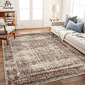 6x9 Washable Area Rug Boho Medallion Distressed Design Non-Shedding Easy Care Ideal for High Traffic Areas in Rugs for Living Room Bedroom Office Kitchen Large Carpet