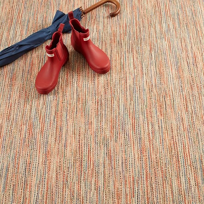 Dash & Albert Clay Multi Machine Washable Rug, 5 X 8 Feet, Multi Stripe Pattern