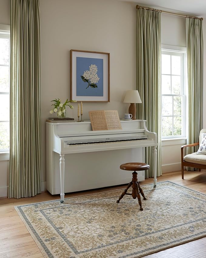 Loloi Rifle Paper Co. Laurel Collection LAU-03 Ivory/Multi 7'-10" x 10' Area Rug