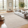 Valenrug Washable Rugs 5x7 - Stain Resistant 5x7 Area Rugs for Living Room, Non Slip Backing Gradient Printed Rugs for Bedroom, Foldable Machine Washable Area Rug(5'x7', Beige)
