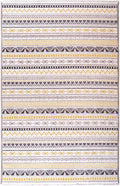 Alfa Rich 7x10 Yellow Gray White Washable Area Rugs for Living Room Bedroom Kitchen Cotton Decor Rug