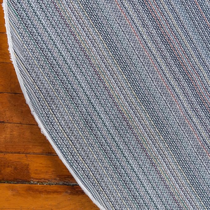 Unique Loom Solo Collection Area Rug - Calabasas (5' 3" Round, Snow White)