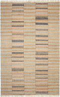 Dash & Albert Ravel Stripe Blue Handwoven Wool Rug, 7.5 X 9.5 Feet, Blue Geometric Pattern