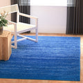 SAFAVIEH Adirondack Collection Area Rug - 4' Square, Light Blue & Dark Blue, Modern Ombre Design, Non Shedding & Easy to Clean, Ideal for Living Room, Bedroom, Office, Dining Space (ADR113F)