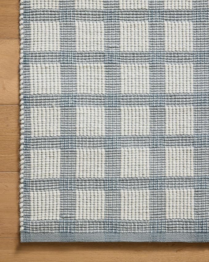 Loloi Magnolia Home by Joanna Gaines Ryder Collection RYD-02 Blue/Ivory 3'-6" x 5'-6" Accent Rug