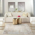 Nourison Home Glam Multicolor 3'11" x 5'11" Area Rug - Easy Clean, Non Shedding, Bed Room, Living Room, Dining Room, Kitchen (4' x 6')
