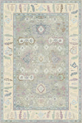 Kuden 5x7 Area Rug, Machine Washable Area Rug with Non-Slip Backing, Vintage Style, Soft, Easy Clean, Low Pile Rug for Living Room, Bedroom, Dining Room