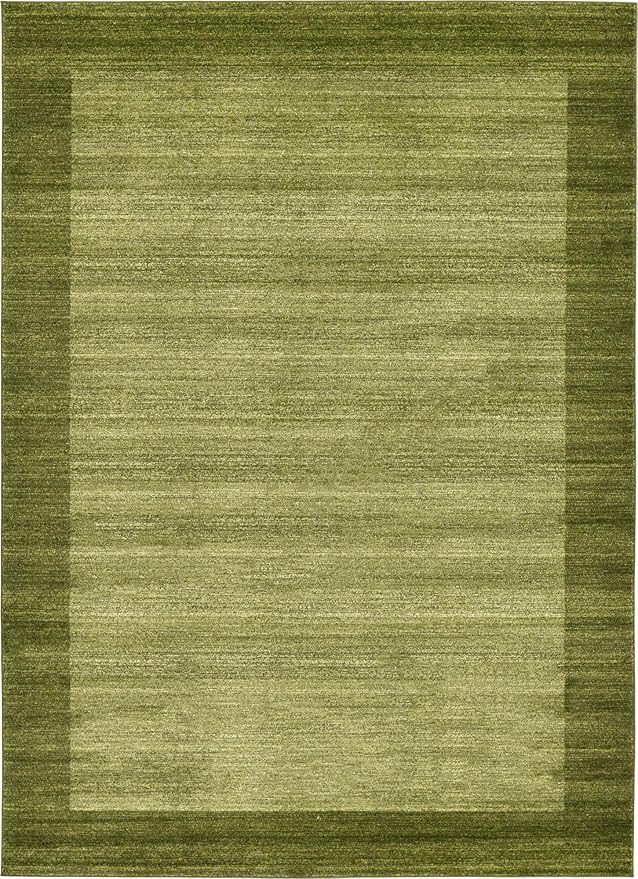 Rugs.com Angelica Collection Rug – 8' x 11' Light Green Medium Rug Perfect for Living Rooms, Large Dining Rooms, Open Floorplans