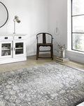 Loloi Teagan Collection TEA-01 Denim/Mist 2'-8" x 10'-6" Runner Rug, Large, Soft Neutral Rug, High-Traffic for Living Room, Bedroom, Home Office, Dining Area