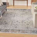 Nourison Home Astra Machine Washable Ivory Blue 7'10" x 10' Area Rug - Easy Clean, Non Shedding, Bed Room, Living Room, Dining Room, Kitchen (8' x 10')