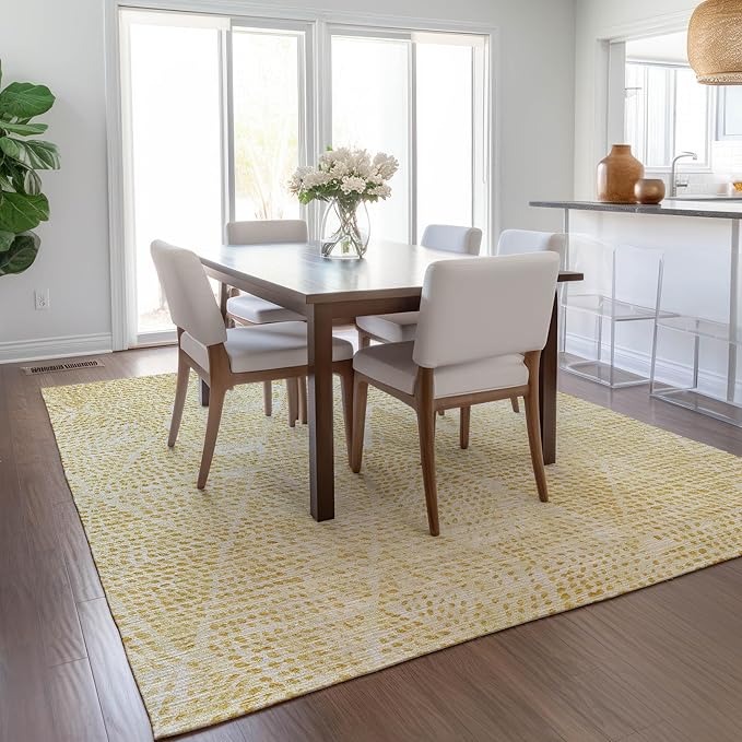 Addison Rugs Chantille ACN591 Wheat 10' x 14' Indoor Outdoor Area Rug, Easy Clean, Machine Washable, Non Shedding, Bedroom, Living Room, Dining Room, Kitchen, Patio Rug