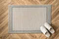 Easy Jute Rugs 2x3 Frame Bone Color Living Room Indoor Outdoor Door Mat for Patio and Kitchen Rug High Traffic Washable Easy to Clean Solid Boho Woven Design Carpet (2 x 3)