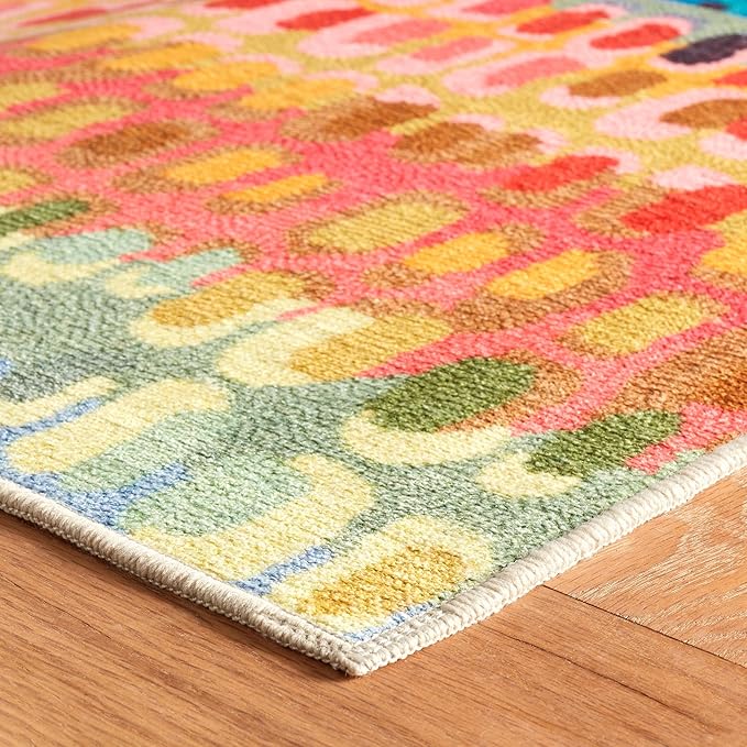 Dash & Albert Paint Chip Multi Machine Washable Rug, 7.5 X 9.5 Feet, Multicolored Geometric Pattern