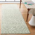 SAFAVIEH Adirondack Collection Runner Rug - 2'6" x 6', Green & Ivory, Modern Diamond Distressed Design, Non-Shedding & Easy Care, Ideal for High Traffic Areas in Living Room, Bedroom (ADR131Y)
