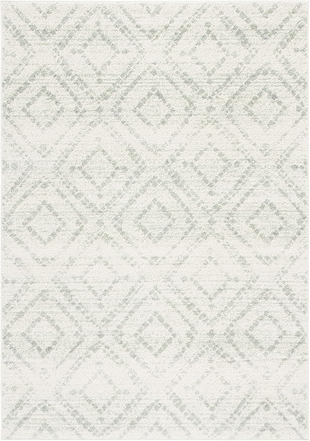 SAFAVIEH Adirondack Collection Accent Rug - 3' x 5', Ivory & Green, Modern Distressed Design, Non-Shedding & Easy Care, Ideal for High Traffic Areas in Entryway, Living Room, Bedroom (ADR131X)
