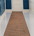 Custom Made Runner Rug Low Pile with Rubber Backing for Kitchen Foyer Hallway Entry Choose Your Length Size 31 Inch Wide Solid and Plain Brown Color (10 feet x 31 Inch)