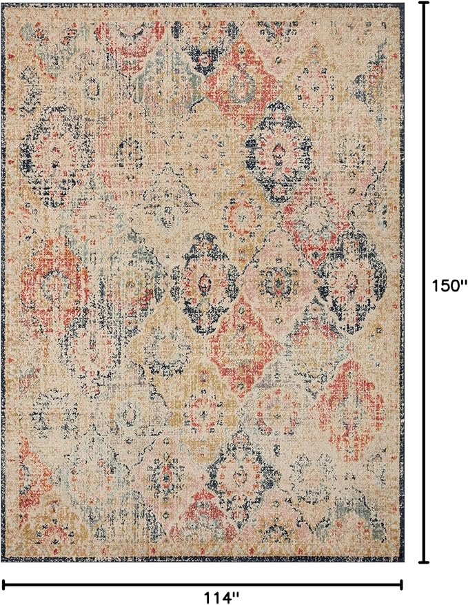 Loloi Jocelyn Collection JOC-07 Khaki/Multi 9'-6" x 12'-6" .38" Thick Area Rug