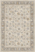 Kuden 5x7 Area Rug, Machine Washable Area Rug with Non-Slip Backing, Vintage Style, Soft, Easy Clean, Low Pile Rug for Living Room, Bedroom, Dining Room