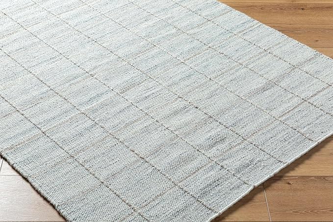 Mark&Day Wool Rugs, 4x6 Ishaq Cottage Metallic - Silver Area Rug, Grey Silver Carpet for Living Room, Bedroom or Kitchen (3'6" x 5'6")