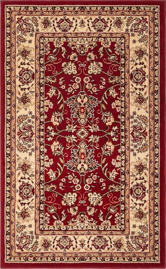 Unique Loom Sialk Hill Collection Area Rug - Washington (3' 3" x 5' 3" Rectangle Burgundy/Cream)