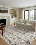 Loloi Kamala Collection KAM-02 Charcoal/Dove 5'-3" x 7'-9" Area Rug