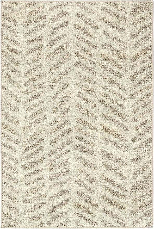 Dash & Albert Rowley Grey Machine Washable Rug, 7.5 X 9.5 Feet, Grey Graphic Pattern - Premium Luxury Hotel Quality Soft Breathable Hypoallergenic Machine Washable Easy Care All Season Comfortable