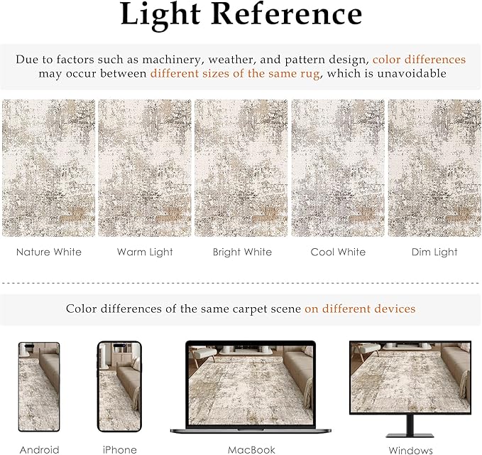 2x8 Washable Runner Rug Brown Grey Abstract Hallway Kitchen Throw Rug Neutral Modern Non Slip Soft Low Pile Carpet for Bathroom Laundry Bedroom Living Room