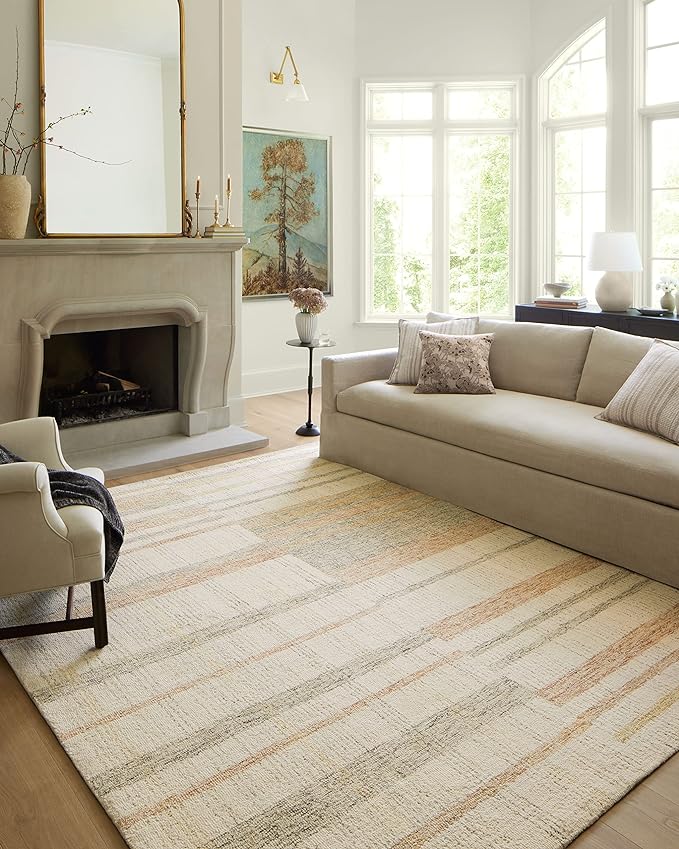 Loloi Chris Loves Julia Chris Collection CHR-04 Natural/Multi 5'-0'' x 7'-6'', .50" Pile Height, Area Rug