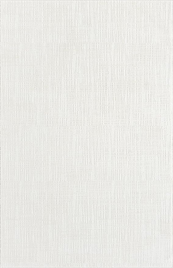 Abani Cream Area Rug - Living Room & Bedroom - Textured Weave Design - Indoor Use - Easy to Clean, Stain Resistant, Non-Shedding - Neutral Collection (8'11" x 12')