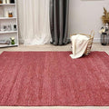 Alfa Rich 4x6 Dark Pink Washable Area Rugs for Living Room Bedroom Kitchen Girls Cotton Decor Rug