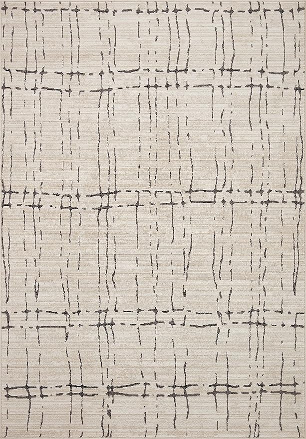 Loloi Darby Collection DAR-06 Sand/Dk. Grey 4'-0" x 6'-0" Accent Rug