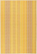 Dash & Albert Sunflower Ticking Machine Washable Rug, 6 X 9 Feet, Yellow Stripe Pattern