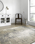 Loloi Teagan Collection TEA-06 Sand/Mist 3'-4" x 5'-7" Accent Rug, Large, Soft Neutral Rug, High-Traffic for Living Room, Bedroom, Home Office, Dining Area