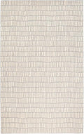 Dash and Albert Roark Wool Area Rug - 5' x 8' Ivory Geometric Hand Tufted Accent Rug - Durable, High Traffic Areas Hallway, Living Room, Stairs - Premium Luxury Hotel Quality Soft Breathable