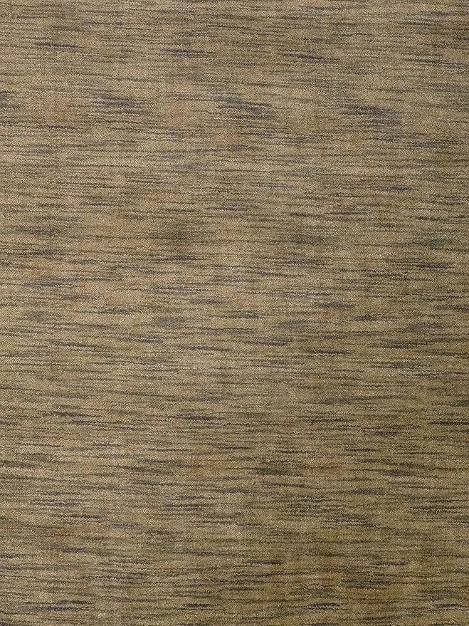 Rugsotic Carpets Hand Knotted Loom Wool 9'x12' Area Rug Solid Green L00111