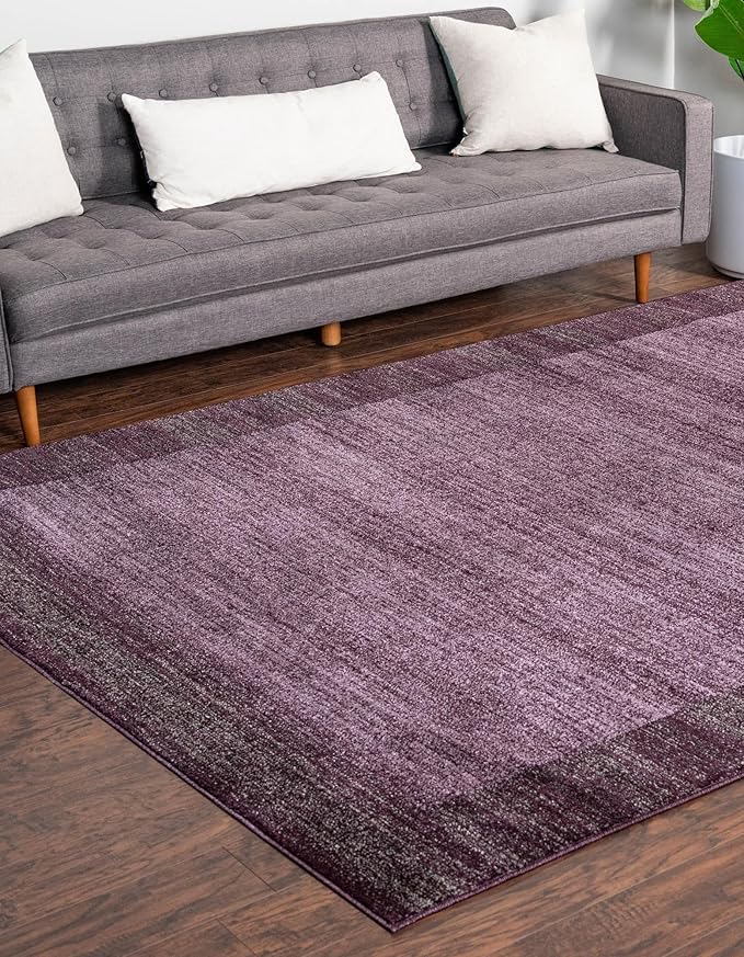 Rugs.com Angelica Collection Rug – 5' x 8' Violet Medium Rug Perfect for Bedrooms, Dining Rooms, Living Rooms