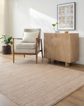 Livabliss x Our PNW Home Cascade Minimalist Striped Area Rug, 12' x 15', Taupe