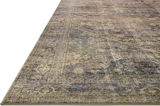 Loloi Amber Lewis Morgan Collection MOG-05 Spice/Lagoon 7'-3" x 9'-3" 38" Thick Area Rug feat. CloudPile, Neutral, Room Décor, Vintage Inspired, Livingroom, Bedroom, Dining Area