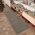 Upgraded Christmas Waffle Runner Rug Super Absorbent Non Slip Bath Mats for Bathroom Floor Washable Bathroom Runner Rug with Tassels, Ideal for Hallway Bedroom Laundry Room, Green, 2' x 5'(24" x 60")