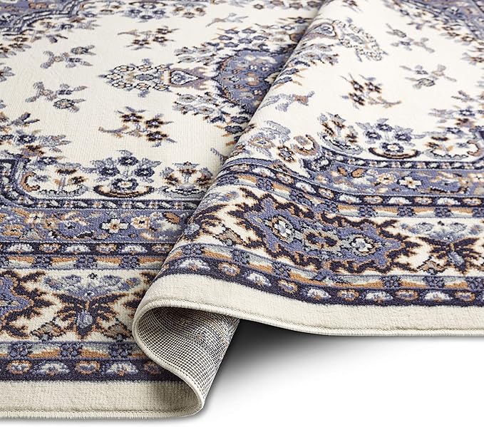 Home Dynamix Premium Sakarya Traditional Medallion Border Area Rug, Porcelain, 7'8"x10'7" Rectangle