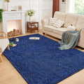 Andency 8x10 Area Rugs for Living Room, Navy Non-Slip Fluffy Soft Large Shag Bedroom Carpet, Big Indoor Thick Nursery Rug for Kids Dorm Home Decor Aesthetic