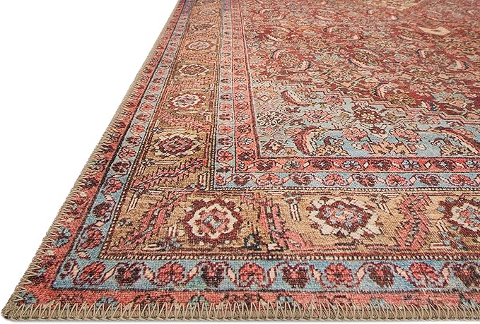 Loloi Loren Collection LQ-06 Red/Multi 7'-6" x 9'-6" Area Rug
