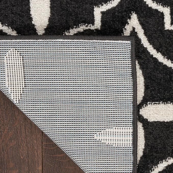 Nourison Home Nourison Essentials Black Ivory 6' x 9' Area Rug - Easy Clean, Non Shedding, Bed Room, Living Room, Dining Room, Kitchen (6' x 9')